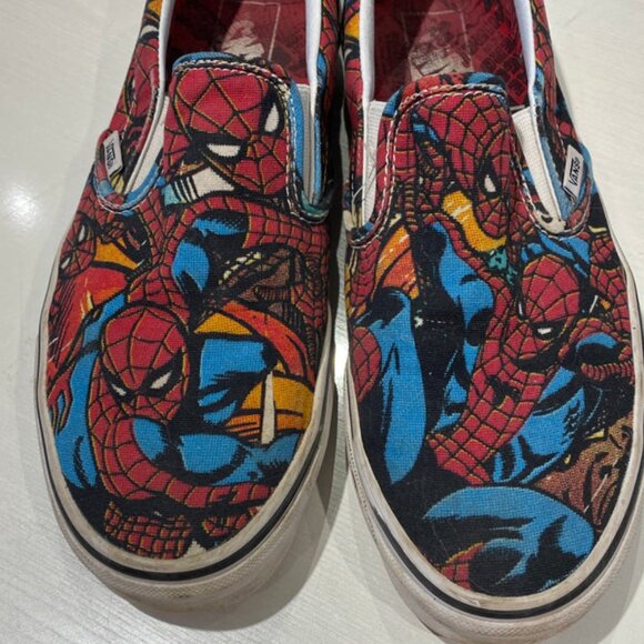Vans Marvel Spiderman Slip On Shoes - Size Women's 10.5/Men's 9 - Picture 4 of 7